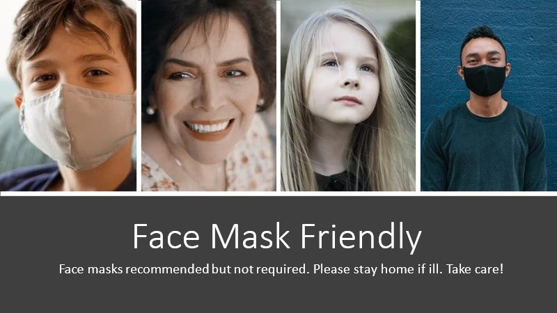 Pandemic Update: Mask-Friendly at Worship