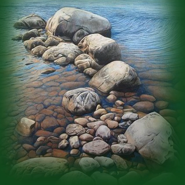 stones in a body of water